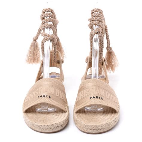 dior espadrilles lace up